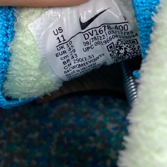 Nike Air VaporMax 2023 Flyknit Baltic Blue Pink DV1678-400 Mens 11 - Picture 3 of 12